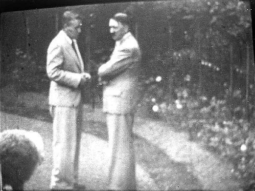 Adolf Hitler in conversation with Wieland Wagner at the villa Wahnfried in Bayreuth
